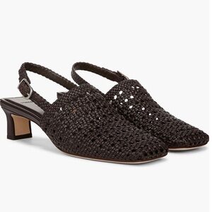 New Vince Eris Slingback Woven pump in Ganache Size: 6